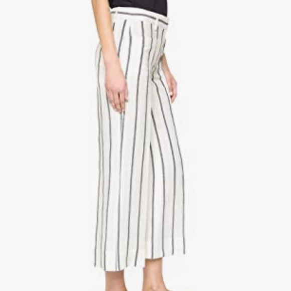 Theory Livdale Contour Wide Leg Pants 100% Linen - Picture 3 of 7